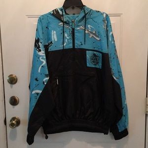 Maui Shark Print Windbreaker with Hood